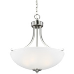 Geary Pendant - Brushed Nickel / Satin Etched