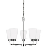 Kerrville Chandelier - Chrome / Satin Etched