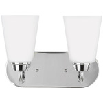 Kerrville Bathroom Vanity Light - Chrome / Satin Etched