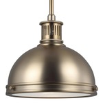 Pratt Street Metal Pendant - Satin Brass