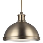 Pratt Street Metal Pendant - Satin Brass