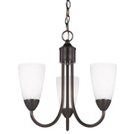 Seville Chandelier - Bronze / White