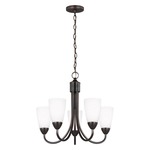 Seville Chandelier - Bronze / White