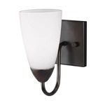 Seville Wall Light - Bronze / Etched White