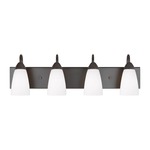 Seville Bathroom Vanity Light - Bronze / Etched White