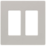 Claro Designer Style 2 Gang Wall Plate - Satin Taupe