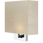 Zen Wall Sconce - Polished Nickel / Textile Frosted