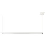 Glide Glass Up/Down Warm Dim End Feed with Two Canopies - White Glass / No Louver