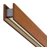 Glide Wood Up/Down Warm Dim End Feed with Two Canopies - Wood Cherry / No Louver