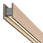 Glide Wood Up/Down Warm Dim End Feed Suspension - Wood Maple / No Louver