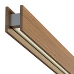 Glide Wood Up/Down Warm Dim End Feed with Two Canopies - Wood White Oak / No Louver