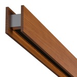 Glide Wood Up/Down Warm Dim End Feed with Two Canopies - Wood Cherry / Black Louver