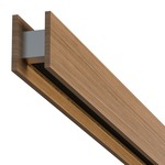 Glide Wood Up/Down Warm Dim End Feed with Two Canopies - Wood White Oak / Black Louver