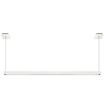 Glide Glass Up/Down Warm Dim End Feed with Two Canopies - White Glass / No Louver