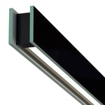 Glide Glass Up/Down End Feed with Two Canopies - Black Glass / No Louver