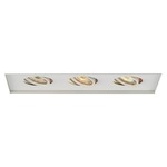 Low Voltage 3-Light Multiple Spot Flanged Trim - White
