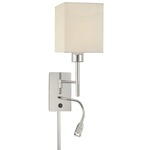 P477 Swing Arm Wall Sconce - Chrome / White