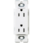 15-Amp Duplex Receptacle - Satin Snow