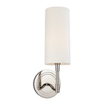 Dillon Wall Sconce - Polished Nickel / Off White