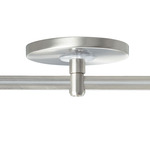 Monorail 4IN Round Low Profile Power Feed Canopy - Satin Nickel