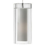 Sara Freejack Pendant - Satin Nickel / Clear