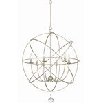 Solaris 5 Ring Chandelier - Olde Silver