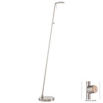 Georges LED Square Head Reading Room Pharmacy Floor Lamp - Brushed Nickel