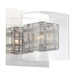 Jewel Box Wall Sconce - Chrome / Clear / Aluminum