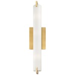 Tube Bathroom Vanity Light - Honey Gold / Etched Opal