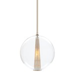 Caviar Clear Pendant - Polished Nickel / Clear