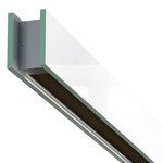 Glide Glass Warm Dim Suspension w/ Center Feed Power - Mirror Glass / Black Louver