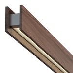 Glide Wood Warm Dim Suspension w/ Center Feed Power - Wood Walnut / White Louver