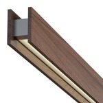 Glide Wood Warm Dim Suspension w/ Center Feed Power - Wood Walnut / White Louver