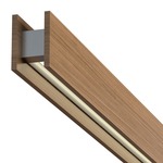 Glide Wood Warm Dim Downlight Suspension w/ End Feed Power - Wood White Oak / No Louver