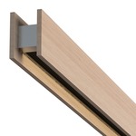 Glide Wood Warm Dim Downlight Suspension w/ End Feed Power - Wood Maple / Black Louver