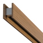 Glide Wood Warm Dim Downlight Suspension w/ End Feed Power - Wood White Oak / Black Louver