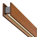 Glide Wood Warm Dim Downlight Suspension w/ End Feed Power - Wood Cherry / White Louver