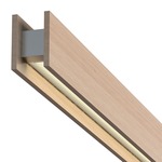 Glide Wood Warm Dim Downlight Suspension w/ End Feed Power - Wood Maple / White Louver