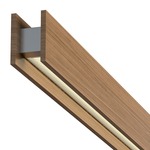 Glide Wood Warm Dim Downlight Suspension w/ End Feed Power - Wood White Oak / White Louver