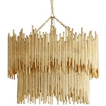 Prescott Two Tiered Pendant - Gold Leaf