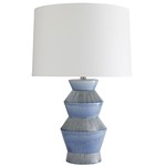 Ogden Table Lamp - Provincial Blue / White Linen