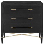 Verona Chest - Black Lacquered Linen