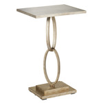 Bangle Accent Table - Silver Leaf / Mirror