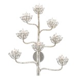 Agave Americana Wall Light - Silver Leaf / Crystal