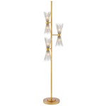 Novatude Floor Lamp - Antique Gold Leaf / Silver Leaf