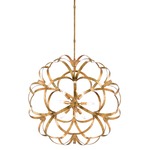Sappho Orb Chandelier - Gold Leaf