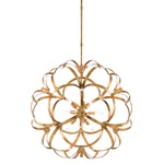 Sappho Orb Chandelier - Gold Leaf