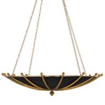 Fontaine Chandelier - Antique Gold Leaf / Black Satin