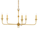 Nottaway Chandelier - Gold Leaf