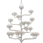 Agave Americana Chandelier - Silver Leaf / Crystal